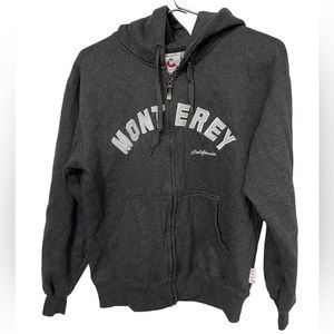 Retro Spell Out MONTEREY CA Full Zip High End Hoodie Women’s XS GOGO